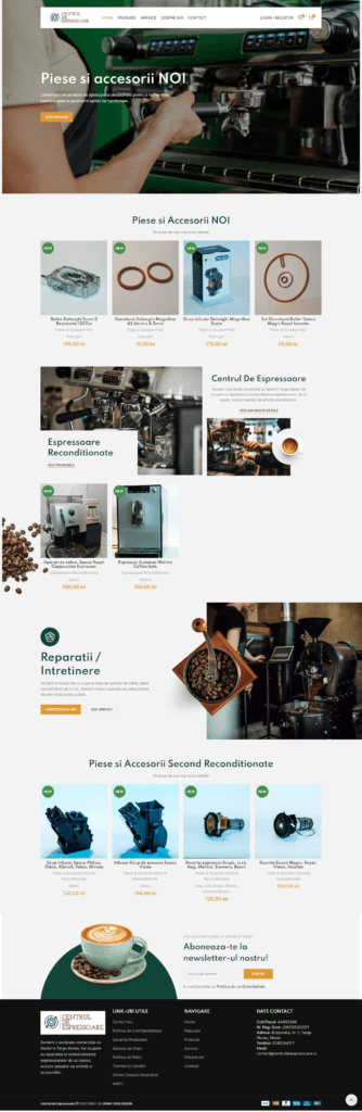 Magazin Online WordPress - Centrul de Espressoare