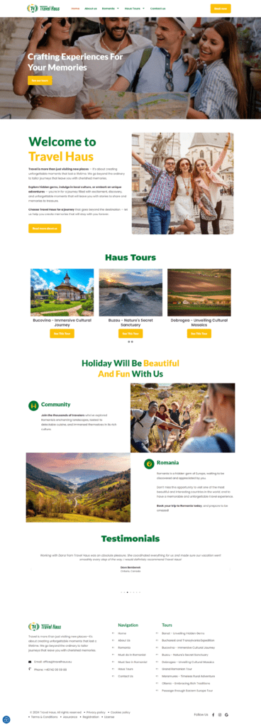 Site Web WordPress - Travel Haus
