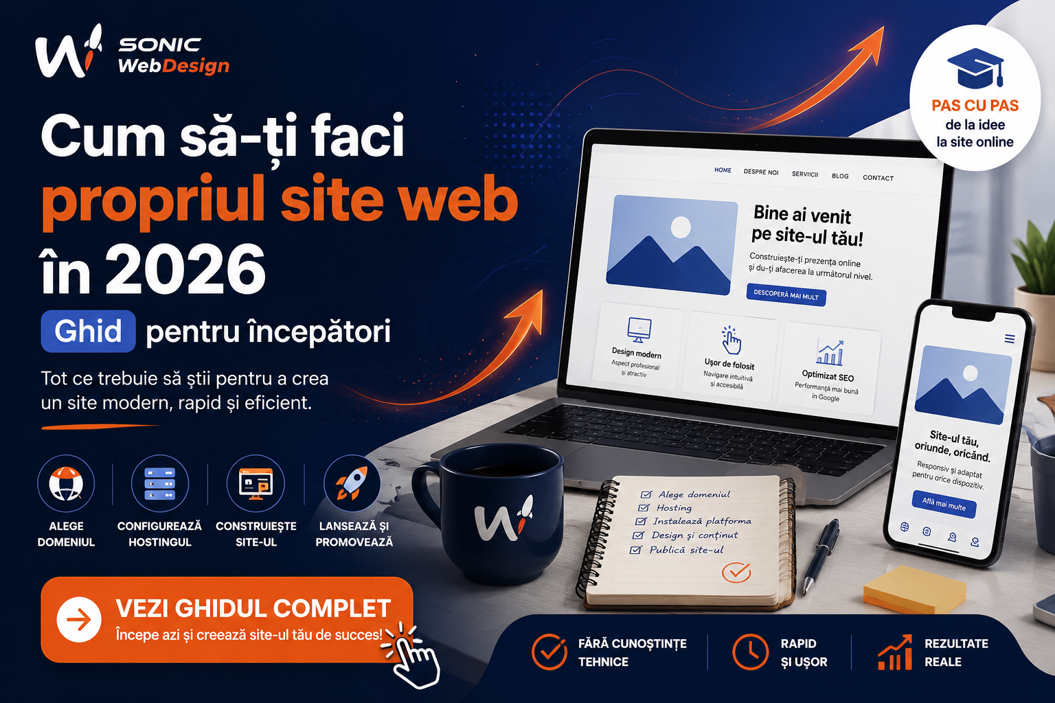 Cum sa-ti faci propriul site web in 2026: Ghid pentru incepatori