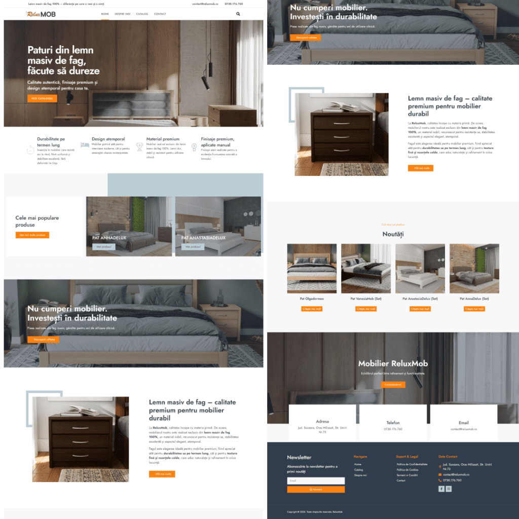 Studiu de Caz Redesign: Cum am refacut website-ul pentru o firma de mobilier premium 1 Proiect Web Atelier Mobila ReluxMob