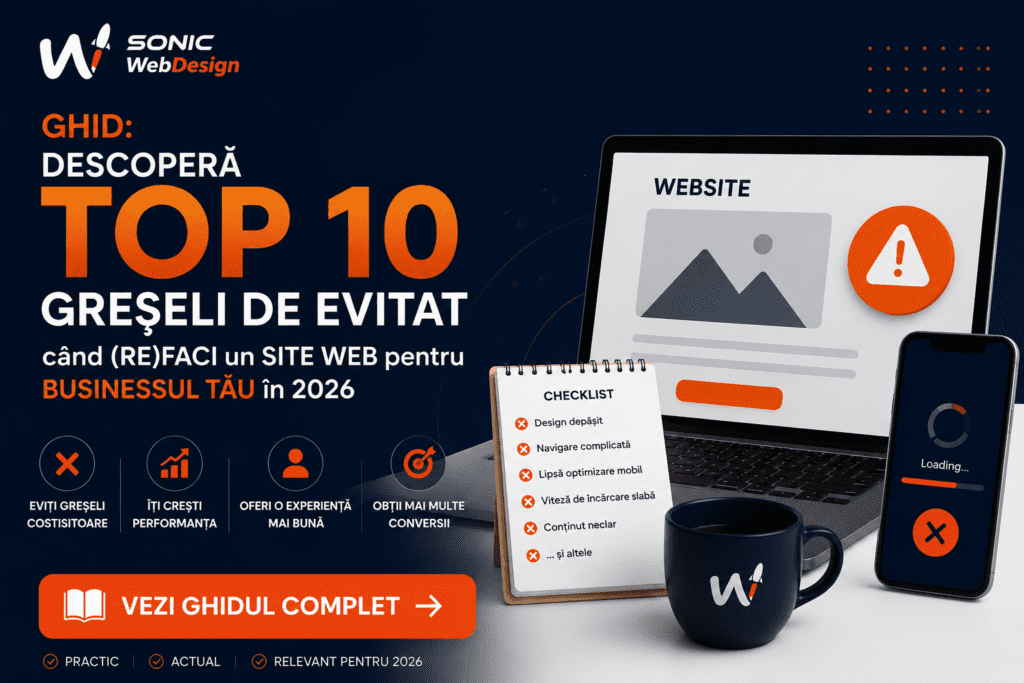 Ghid: Descoperă TOP 10 Greșeli de Evitat când (Re)Faci un Site Web pentru Businessul Tău în 2026