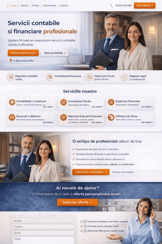 Site Web Profesionale pentru Firme de Contabilitate si Consultanta