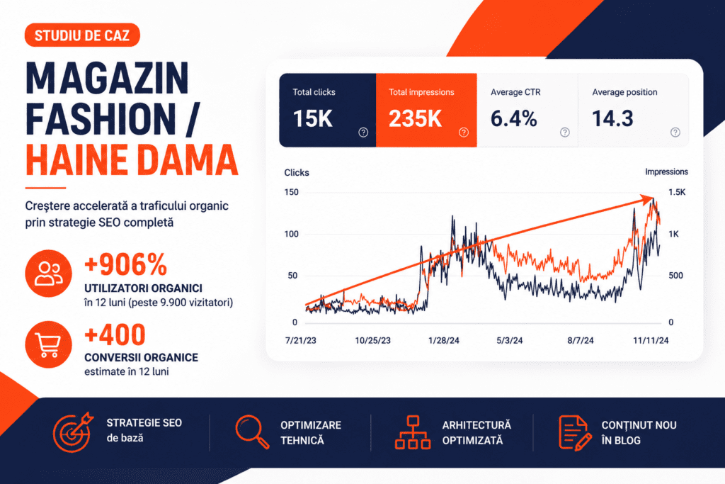 Studiu de Caz SEO: +900% Trafic pentru un Magazin Online de Fashion