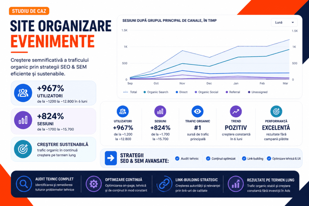 studiu de caz site evenimente