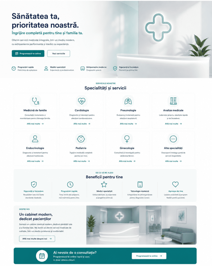 Web Design pentru Cabinete Medicale 1 macheta clinica