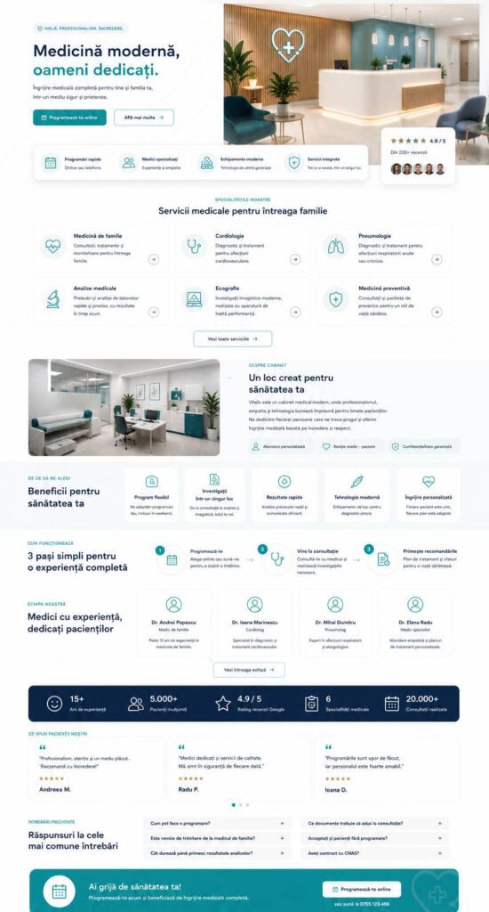 Web Design pentru Cabinete Medicale 1 macheta clinica