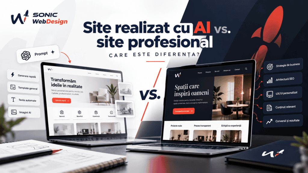 Site realizat cu AI vs. site profesional: care este diferența?